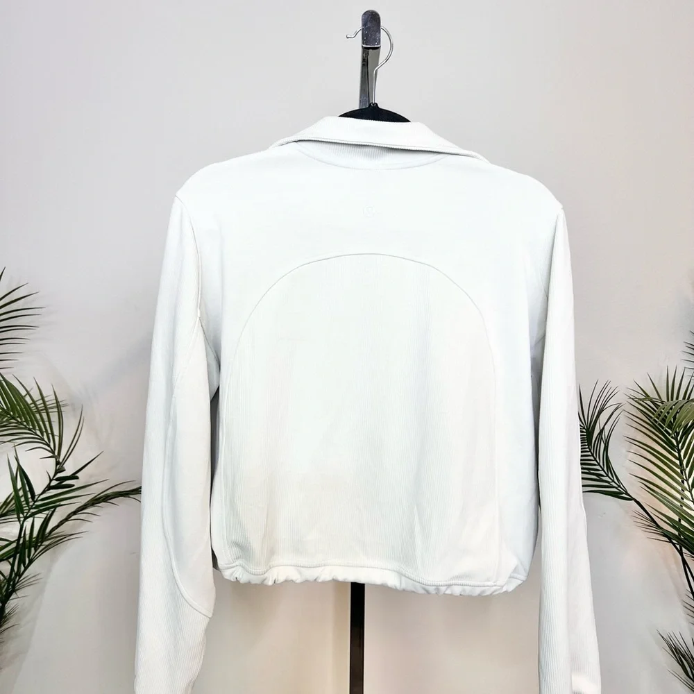 Lululemon Softstreme Half Zip Ribbed Pullover Women’s Size 4 Bone - Picture 3 of 12